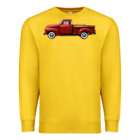 Lemon western red truck right side view Premium Sweatshirt - FaDigitalArtStudio