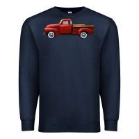 Navy western red truck right side view Premium Sweatshirt - FaDigitalArtStudio