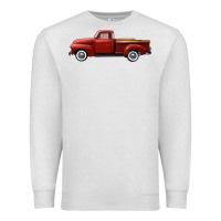 Oatmeal Heather western red truck right side view Premium Sweatshirt - FaDigitalArtStudio