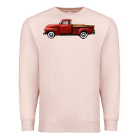 Pale Pink western red truck right side view Premium Sweatshirt - FaDigitalArtStudio