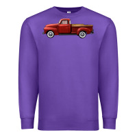 Purple western red truck right side view Premium Sweatshirt - FaDigitalArtStudio