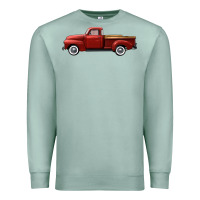 Seafoam western red truck right side view Premium Sweatshirt - FaDigitalArtStudio