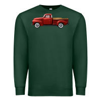 Sports Green western red truck right side view Premium Sweatshirt - FaDigitalArtStudio