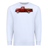 White western red truck right side view Premium Sweatshirt - FaDigitalArtStudio