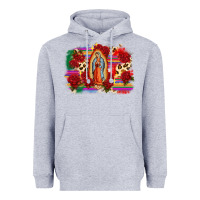 Heather Grey Our Lady of Guadalupe Heavyweight Hoodie - CTS Tumbler Store