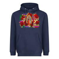 Navy Our Lady of Guadalupe Heavyweight Hoodie - CTS Tumbler Store