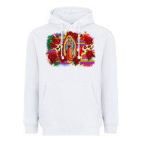 White Our Lady of Guadalupe Heavyweight Hoodie - CTS Tumbler Store