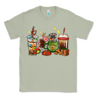 Matcha Christmas coffee cups with Pug Classic Tee - RanaPortraitStore