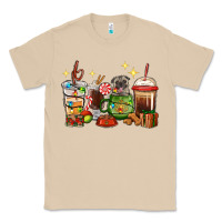 Mushroom Christmas coffee cups with Pug Classic Tee - RanaPortraitStore