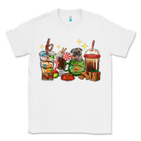 White Christmas coffee cups with Pug Classic Tee - RanaPortraitStore