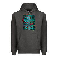 Charcoal Heather mexico with roses Premium Hoodie - Jasminsmagicworld