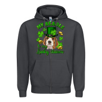 Smoke st.patrick's day my beagle is my lucky charm Zipper Hoodie - RanaPortraitStore