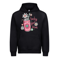 Black lucky girl drink Urban Hoodie - MaliasSmallBusiness