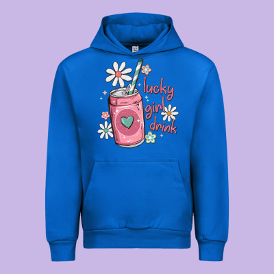 Lucky Girl Drink Urban Hoodie Designed By Maliassmallbusiness