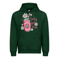 Forest Green lucky girl drink Urban Hoodie - MaliasSmallBusiness