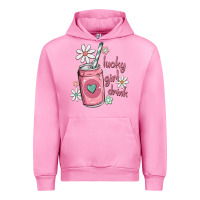 Fuchsia Pink lucky girl drink Urban Hoodie - MaliasSmallBusiness