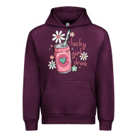 Mauve Wine lucky girl drink Urban Hoodie - MaliasSmallBusiness