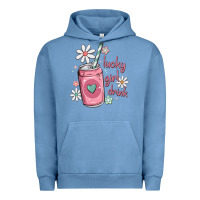Pigment Pebble Blue lucky girl drink Urban Hoodie - MaliasSmallBusiness