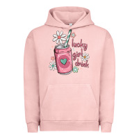 Pigment Salmon lucky girl drink Urban Hoodie - MaliasSmallBusiness