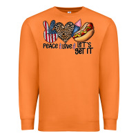Carrot peace love let's get it Premium Sweatshirt - CowhideDigitalArt