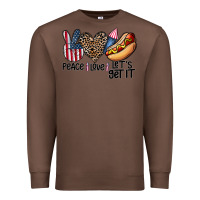 Chestnut peace love let's get it Premium Sweatshirt - CowhideDigitalArt