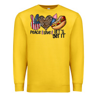 Lemon peace love let's get it Premium Sweatshirt - CowhideDigitalArt