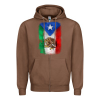 Chestnut mexico and puerto rico flag Zipper Hoodie - Zillion Design Studio