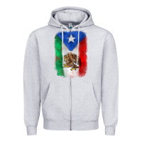 Heather Grey mexico and puerto rico flag Zipper Hoodie - Zillion Design Studio