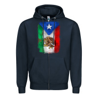 Navy mexico and puerto rico flag Zipper Hoodie - Zillion Design Studio