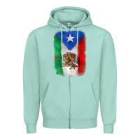 Seafoam mexico and puerto rico flag Zipper Hoodie - Zillion Design Studio