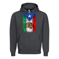 Smoke mexico and puerto rico flag Zipper Hoodie - Zillion Design Studio