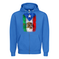 True Royal mexico and puerto rico flag Zipper Hoodie - Zillion Design Studio