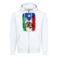 White mexico and puerto rico flag Zipper Hoodie - Zillion Design Studio