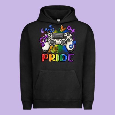 Gaymer Pride Urban Hoodie Designed By Maliassmallbusiness