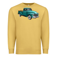 Antique Gold western truck 34 view Premium Sweatshirt - FaDigitalArtStudio