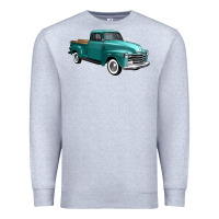 Heather Grey western truck 34 view Premium Sweatshirt - FaDigitalArtStudio