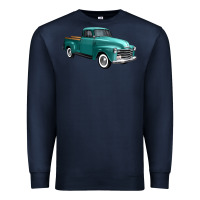 Navy western truck 34 view Premium Sweatshirt - FaDigitalArtStudio