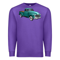 Purple western truck 34 view Premium Sweatshirt - FaDigitalArtStudio