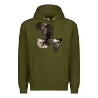 Army Green White Headed Eagle Premium Hoodie - LillyAllenDesigns