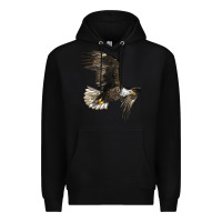 Black White Headed Eagle Premium Hoodie - LillyAllenDesigns