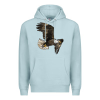 Blue Mist White Headed Eagle Premium Hoodie - LillyAllenDesigns