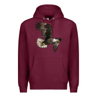 Burgundy White Headed Eagle Premium Hoodie - LillyAllenDesigns