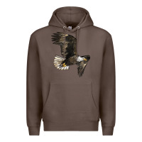 Coffee White Headed Eagle Premium Hoodie - LillyAllenDesigns