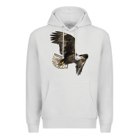 Dove Grey White Headed Eagle Premium Hoodie - LillyAllenDesigns