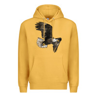 Mustard White Headed Eagle Premium Hoodie - LillyAllenDesigns