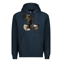 Navy White Headed Eagle Premium Hoodie - LillyAllenDesigns
