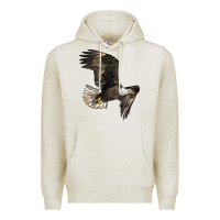 Oatmeal Heather White Headed Eagle Premium Hoodie - LillyAllenDesigns