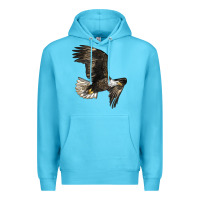 Ocean Blue White Headed Eagle Premium Hoodie - LillyAllenDesigns