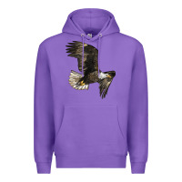 Purple White Headed Eagle Premium Hoodie - LillyAllenDesigns