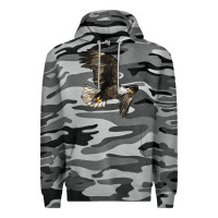 Slate Camo White Headed Eagle Premium Hoodie - LillyAllenDesigns